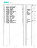 Kubota TL421 parts list table for side frame components, including bolts, nuts, washers, and safety labels.