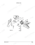 Kubota TL720(L35) exploded view diagram of the control valve assembly with numbered hardware and hydraulic fittings.