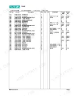 Kubota TL720(L35) parts list table for frame components, including bolts, washers, labels, and braces with part numbers.