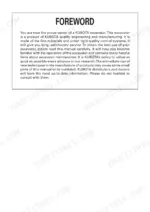 Kubota U17-3 excavator service manual foreword page detailing quality engineering and maintenance information.