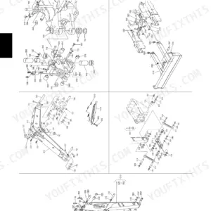 Kubota U20-3α, U25-3α, U25S exploded view diagrams of front attachment parts, boom, arm, and bucket components.