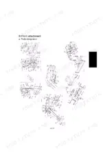 Kubota U35, U35-3 exploded view diagram of front attachment parts, including boom, arm, and bucket linkage components.