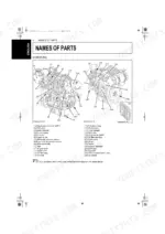 Kubota V1505-CR-TE5...V3800-CR-TE5-BG engine parts diagram and component identification list for V1505-CR-TE5 model.