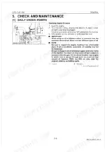kubota-v1505-t-e4b-diesel-engine-shop-manual-9y111-07864-procedures-24.webp Kubota V1505-T-E4B engine daily check points procedure for checking engine oil level using the dipstick.