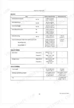 kubota-v2003-t-b-f2503-t-b-v2203-di-b-diesel-engine-workshop-manual-9y011-01082-clearances-26.webp Kubota V2003-T-B, F2503-T-B, V2203-DI-B engine service manual table showing valve clearance, timing, and spring specifications.
