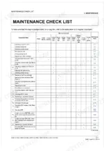 Kubota V2607-CR-E5, V2607-CR-TE5, V2607-CR-TIE5, V3307-CR-TE5, V3307-CR-TIE5 maintenance checklist table with service intervals.