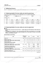 Kubota V2607-CR-E5, V2607-CR-TE5, V2607-CR-TIE5, V3307-CR-TE5, V3307-CR-TIE5 general and special tightening torque specification tables.