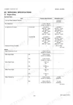 kubota-v3300di-b-v3300di-tb-diesel-engine-shop-manual-97897-02264-clearances-34.webp Kubota V3300DI-B, V3300DI-TB engine body servicing specifications table for cylinder head and valve clearances.