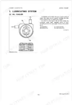 kubota-v3300di-b-v3300di-tb-diesel-engine-shop-manual-97897-02264-system-diagram-16.webp Kubota V3300DI-B, V3300DI-TB lubricating system oil cooler diagram showing oil and coolant flow ports.
