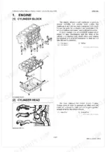 Kubota V3800-CR-TE4, V3800-CR-TIE4, V3800-CR-TE4C, V3800-CR-TIE4C, V3800-TIE4, V3800-TIE4C exploded view of cylinder block and head.