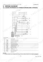 Kubota V3800-CR-TE4, V3800-CR-TIE4, V3800-CR-TE4C, V3800-CR-TIE4C, V3800-TIE4, V3800-TIE4C engine intermediate harness wiring diagram.