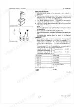 Kubota V3800DI-E2B, V3800DI-T-E2B battery specific gravity testing procedures, temperature correction, and charge table.
