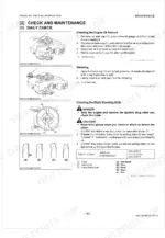 Kubota W821SC-AU, W821S-AU, W819P-AU daily check procedures for engine oil, refueling, and blade bolt torque specs.