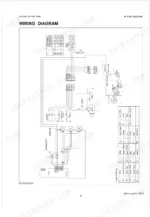 kubota-wg1005-df1005-gasoline-lpg-engine-workshop-manual-wiring-11.webp Kubota WG1005, DF1005 wiring diagram showing starter switch, ignition, fuel solenoids, and wire color code table.