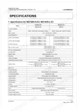 Kubota WG1605-E3 engine specifications table for gasoline and LPG models, including bore, stroke, and ignition timing.