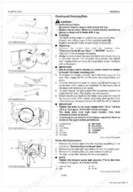 kubota-z122r-au-z122rkw-au-utility-vehicle-workshop-manual-9y111-13423-procedures-48-1.webp Kubota Z122R-AU, Z122RKW-AU service manual page for mower blade replacement, sharpening, and belt replacement procedures.