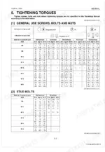 kubota-z122r-au-z122rkw-au-utility-vehicle-workshop-manual-9y111-13423-torque-27.webp Kubota Z122R-AU, Z122RKW-AU general tightening torque tables for screws, bolts, nuts, and stud bolts by size and material.