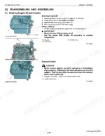 Kubota Z482-E2B, Z602-E2B, D662-E2B, D722-E2B, D782-E2B, D902-E2B engine oil and coolant draining procedure manual page.