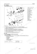 kubota-z482-e4b-to-d902-e4b-diesel-engine-workshop-manual-9y111-07850-exploded-view-111.webp Kubota Z482-E4B, Z602-E4B, D722-E4B, D782-E4B, D902-E4B starter exploded view, disassembly steps, and torque specs.