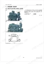 Kubota Z602-E, D902-E engine half-floating cylinder head cover and rubber packing diagram and photos.