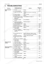 kubota-zd1011-au-mower-service-manual-9y111-13704-troubleshooting-99.webp Kubota ZD1011-AU engine troubleshooting table for starting issues, starter operation, and rough engine revolution.