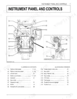 Kubota ZD1011-AU instrument panel and controls diagram with numbered index of operator controls and components.