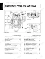 Kubota ZD1211, ZD1211R, ZD1211L, ZD1211RL instrument panel and controls diagram with numbered component index list.