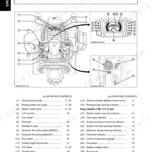 Kubota ZD1211, ZD1211R, ZD1211L, ZD1211RL instrument panel and controls diagram with numbered component index list.