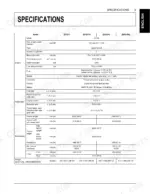Kubota ZD1211, ZD1211R, ZD1211L, ZD1211RL specifications table for engine, capacities, dimensions, and weight.