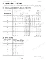 kubota-zd1211-to-zd1211rl-zero-turn-mower-service-manual-torque-29.webp Kubota ZD1211, ZD1211R, ZD1211L, ZD1211RL torque specification tables for general screws, bolts, nuts, and stud bolts.