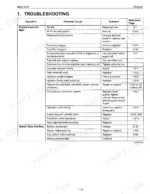 kubota-zd221-48-zd221-54-zero-turn-mower-shop-manual-troubleshooting-73.webp Kubota ZD221-48, ZD221-54 engine troubleshooting table for engine does not start and starter does not run symptoms.