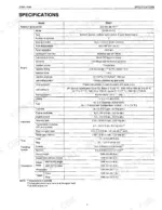 Kubota ZD25F workshop manual specifications table for engine, capacities, tires, speeds, and dimensions.