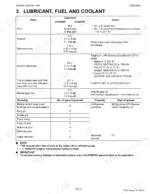 Kubota ZD326RP, ZD331RP lubricant, fuel, and coolant capacity and grade specification table for service maintenance.