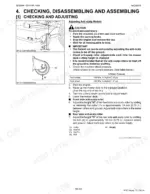 Kubota ZD326RP, ZD331RP service manual: anti-scalp roller adjustment procedures, diagrams, and tire inflation pressure table.