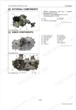 Kubota ZG124E, ZG123S, ZG127E, ZG127S transaxle exploded view showing external and internal components and gear parts.