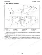 Kubota ZG222, ZG227, ZG222S hydraulic circuit diagram showing pump, control valve, and hydrostatic transmission components.