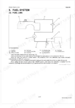 kubota-zg222a-to-zg227a-au-zero-turn-mower-workshop-manual-9y111-05934-system-diagram-90.webp Kubota ZG222A, ZG227A, ZG222SA, ZG227LA, ZG222A-AU, ZG227A-AU fuel system diagram showing fuel line, tank, pump, and carburetor.