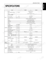 Kubota ZG332P, ZG332LP specifications table covering engine, capacities, dimensions, weight, and traveling system data.