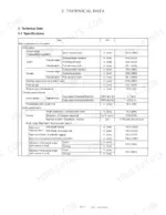 Manitou America Z25, 250Z technical data table listing machine dimensions, travel speed, and work performance specs.