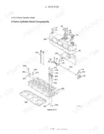 Manitou America Z35 GEN:2, 350Z NXT2 exploded view of 2-valve cylinder head components, valves, and rocker arm assembly.