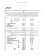 Manitou America Z55, 550Z technical data table listing machine dimensions, traveling performance, and work performance specs.