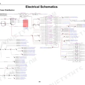 Manitou Group RT185, RT215, RT255, 1850RT, 2150RT, 2550RT electrical schematic diagram for power distribution system.
