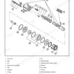 Maxxfarm 25/30 steering unit exploded view diagram with numbered parts list for overhaul.