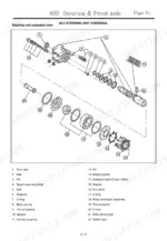 Maxxfarm 25/30 steering unit exploded view diagram with numbered parts list for overhaul.