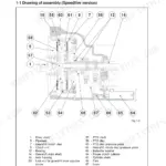McCormick F 60-105 series Speedfive clutch assembly exploded view diagram with numbered component parts list.