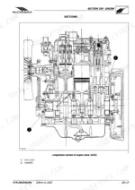 McCormick GX 40, GX 45, GX 50 longitudinal section diagram of engine showing drive shaft and camshaft.