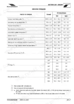 McCormick GX 40, GX 45, GX 50 engine driving torque specifications table for bolts, nuts, and plugs.