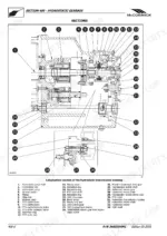 mccormick-gx-to-50h-tractor-service-manual-sm-8-30140-gb-exploded-view-174.webp McCormick GX 40H, GX 45H, GX 50H hydrostatic transmission housing longitudinal section diagram with numbered parts list.