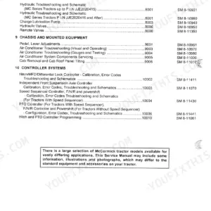 McCormick MC95, MC135 Service Manual - Page 1