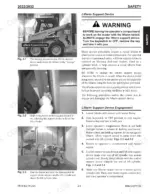 mustang-2022-2032-skid-steer-loader-service-manual-908272-procedures-11.webp Mustang 2022, 2032 service manual safety procedures for engaging the liftarm support device with illustrated steps.